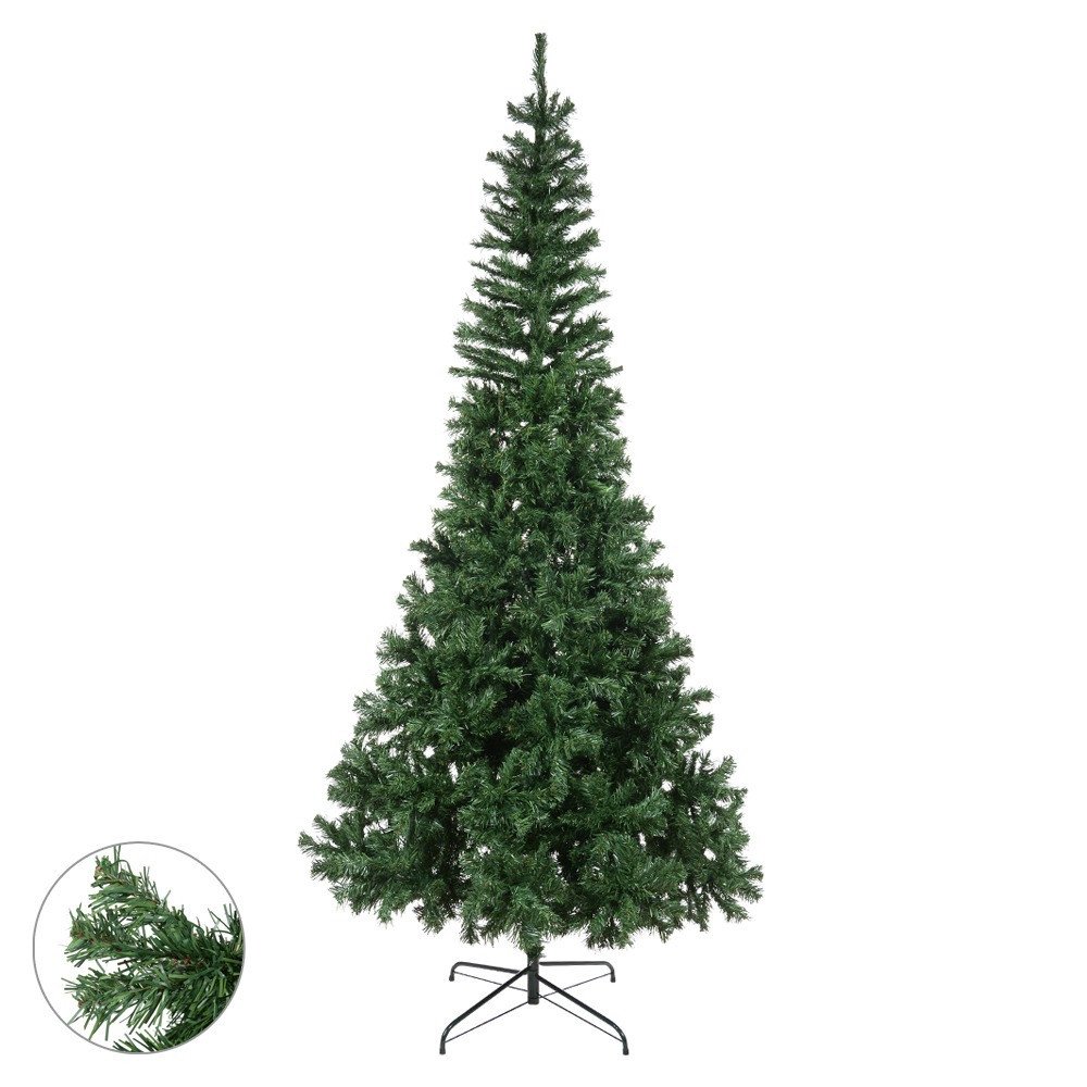 Árvore Natal Filadélfia 1500 tips c/ base metal 2,40M