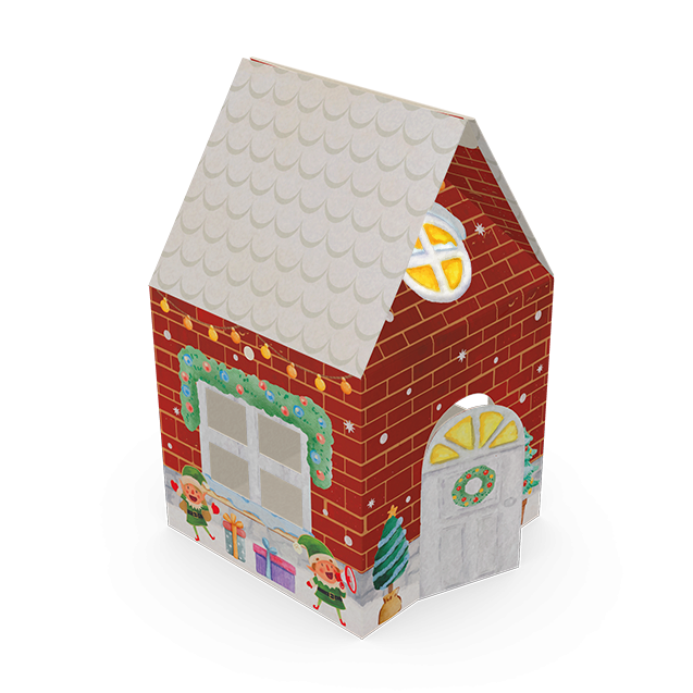 Caixa mini panetone casinha conto de Natal 5604