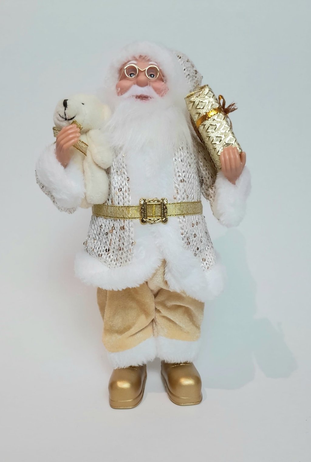 Papai Noel dourado 30cm