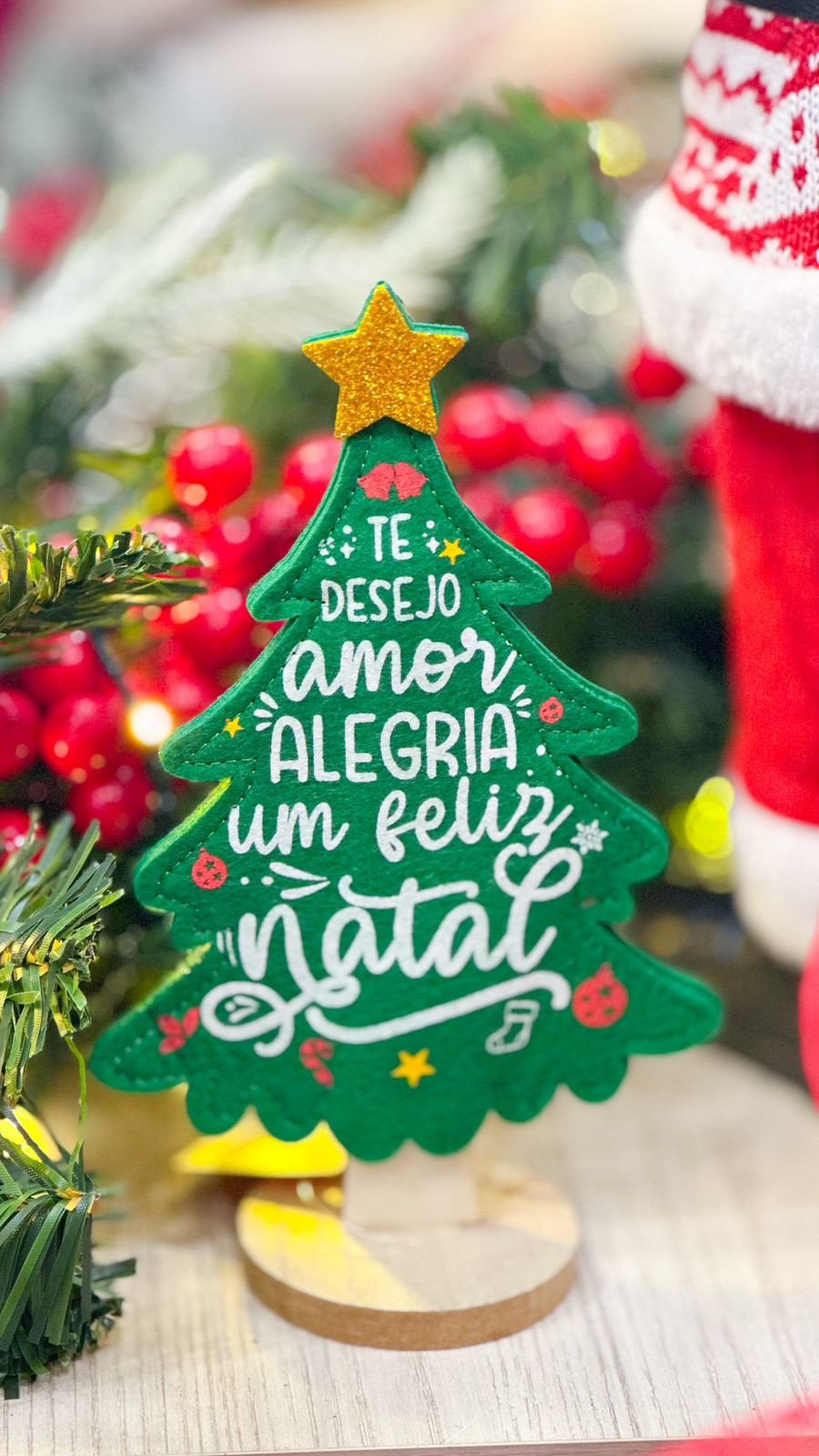 Placa decorativa Natalina    NATM0069  13cmX20cm