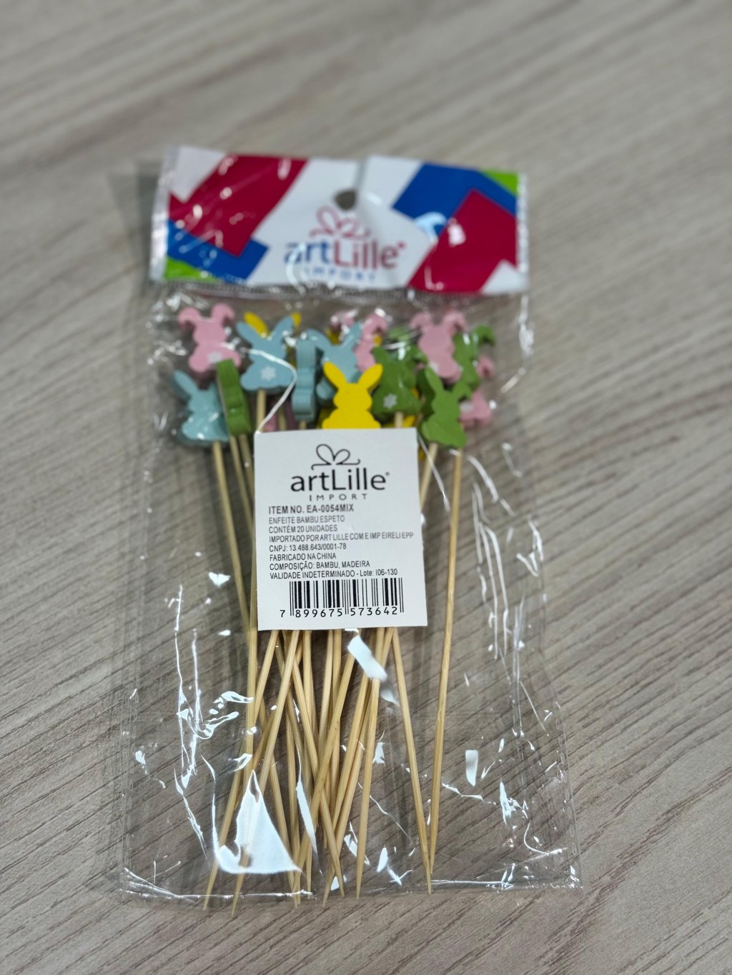 Espeto Bambu petisco coelho c/20