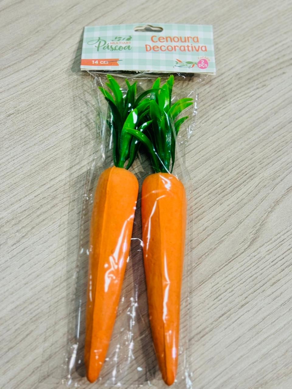 Cenoura decorativa 14cm PAS0044 c/2