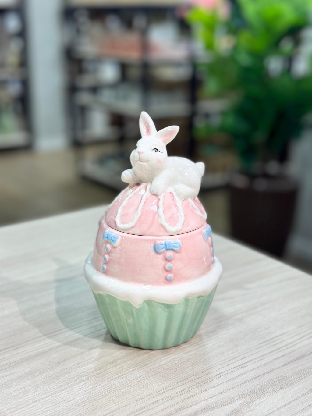 Páscoa pote com tampa coelho colorido 19x12x12cm 83988001