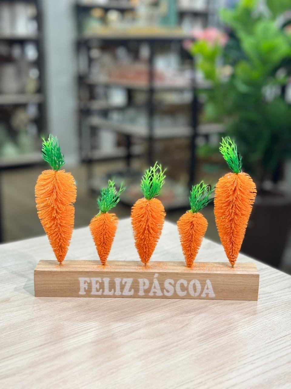 PÁSCOA PLACA CENOURA FELIZ PÁSCOA 25x4,8x18CM LARANJA 85017001