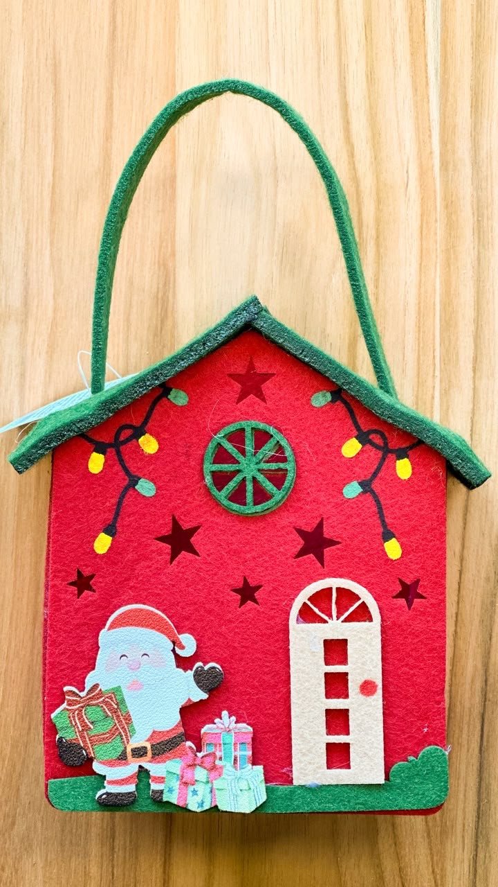 Cesto decorativo de feltro sonhos natalinos NATM0096