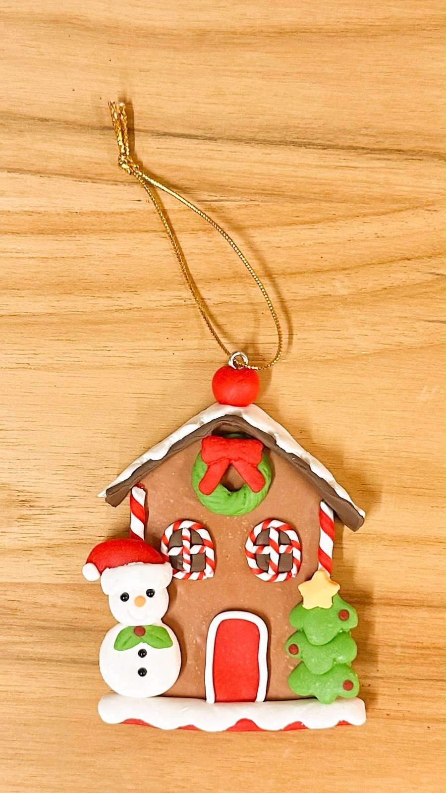 Enfeite Natalino Casinha B Neve 6x8cm 