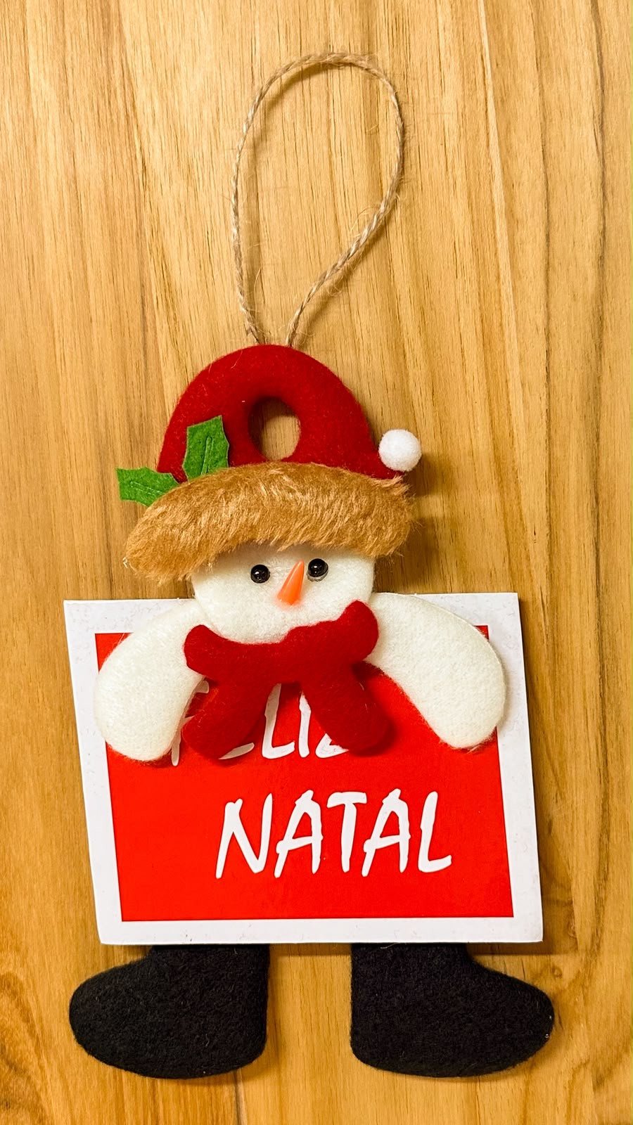 Enfeite Natalino placa Feliz Natal 13275