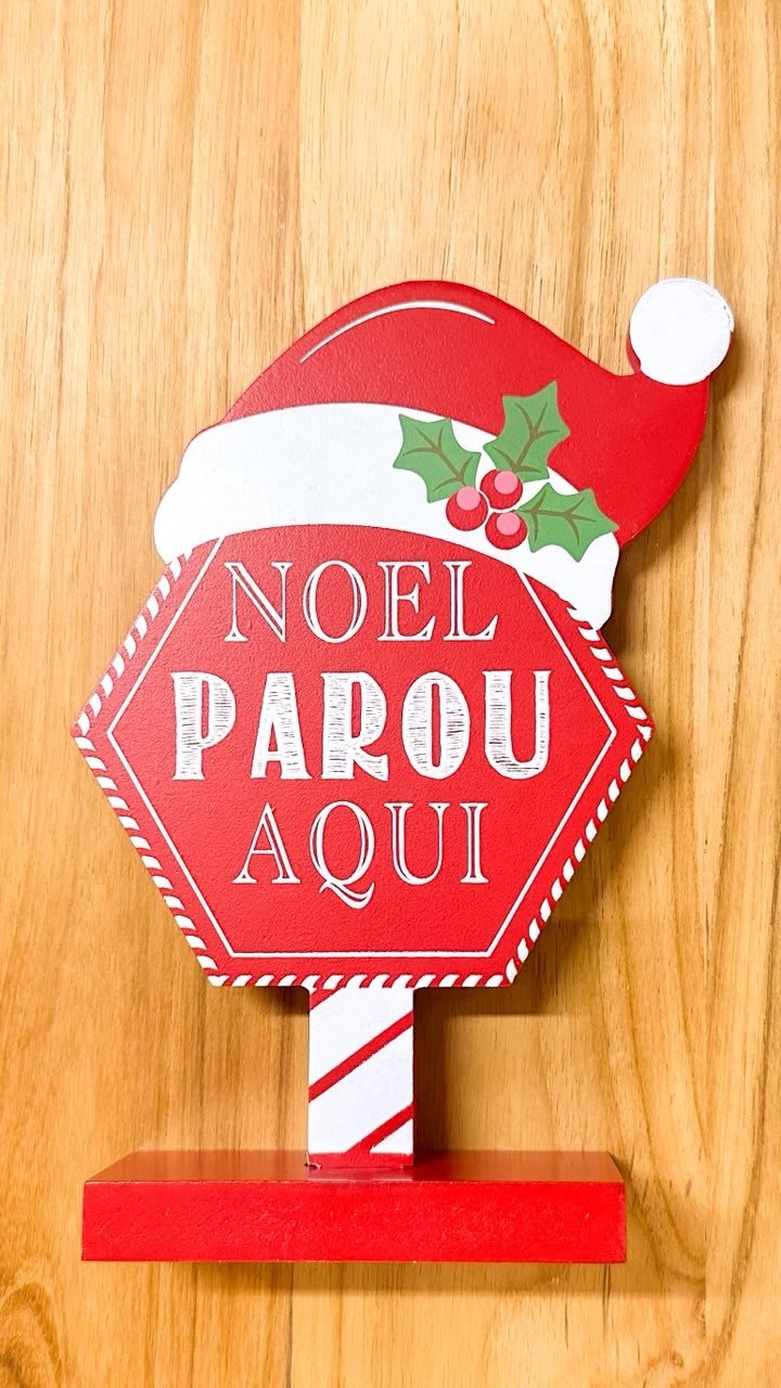 Natal Placa decorativa 19,5x4x14CM B0991001