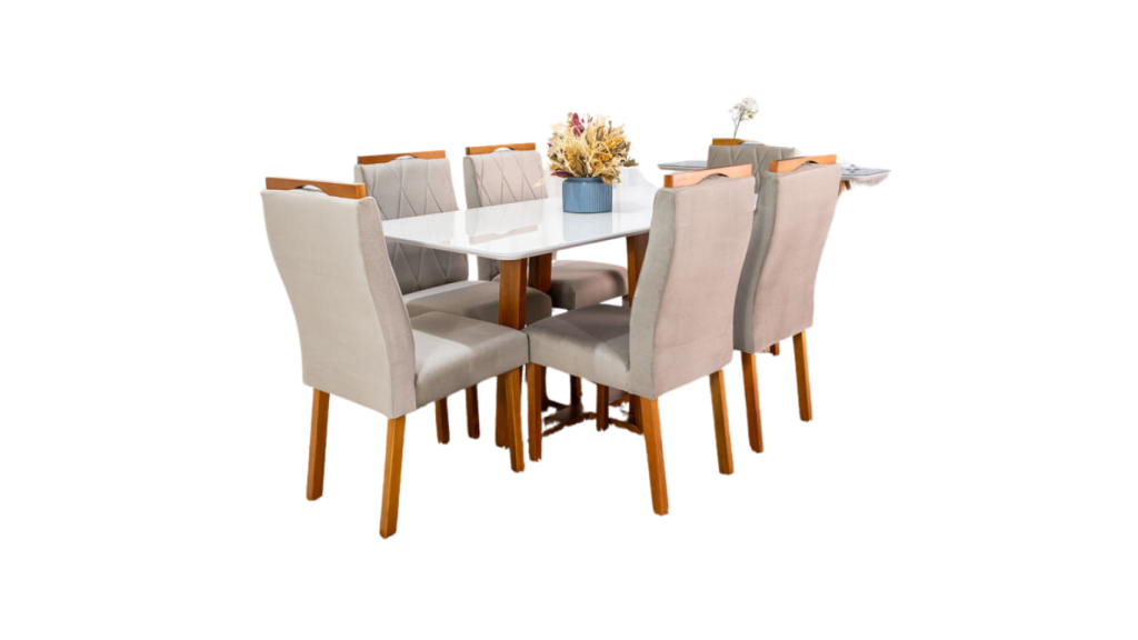 MESA PEDRO 160X80 c/ 6 CADEIRAS SALERMO