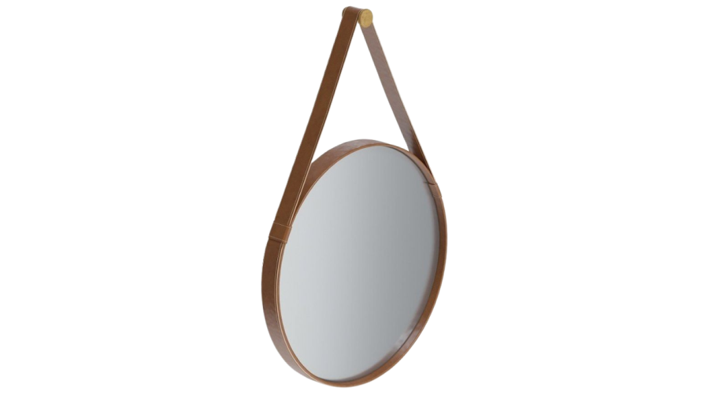 ESPELHO AQUA 60 + COURO MARROM