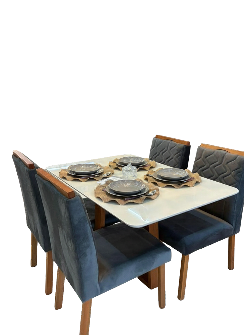 MESA PEDRO 120X80 c/ 4 CADEIRAS SALERMO