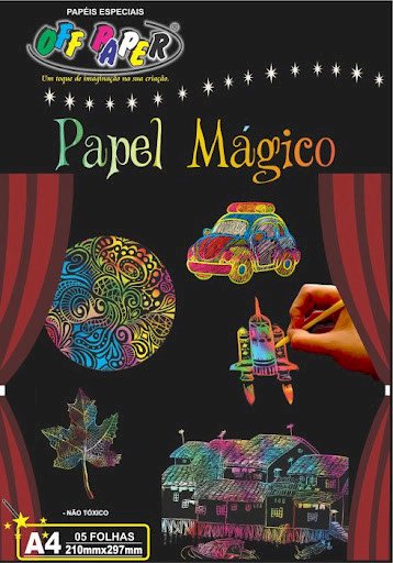 PAPEL MAGICO A4 5 FOLHAS COM BASTÃO