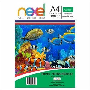 PAPEL FOTOGRAFICO GLOSSY 180 GR 50 FOLS NEXEL