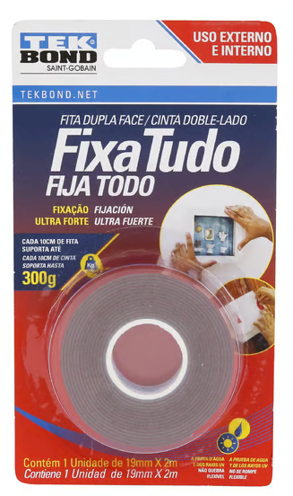 FITA DUPLA FACE EXTERNO-  FIXA TUDO TEK BOND