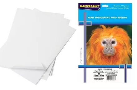 ADESIVO FOTOGRAFICO GLOSSY MASTERPRINT 130 GR PCT 50 FLS 