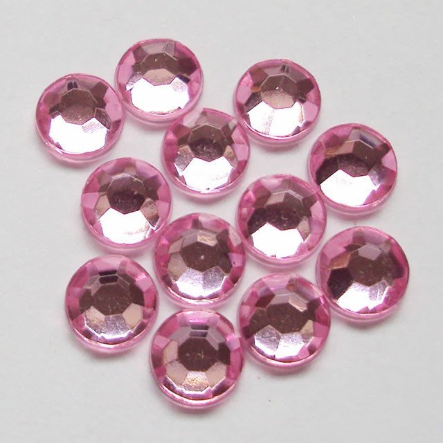 CHATON REDONDO 16MM ROSA 10 UND 