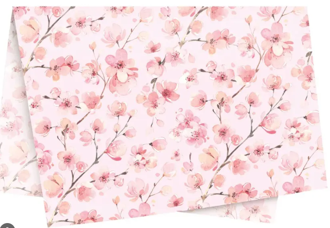 PAPEL DE SEDA ESTAMPADO FLORAL  CROMUS FOLHA 48X60
