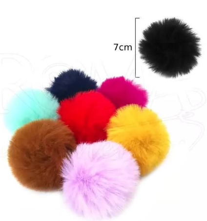 POMPOM PELUCIA 70MM - UND 