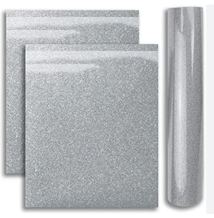 FILME TERMOCOLANTE  PRATA GLITTER 25X50CM