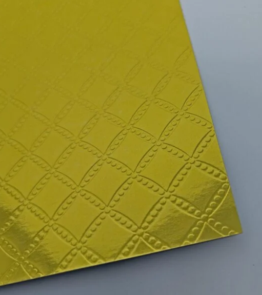 PAPEL LAMICOTE TEXTURA METALASSE OURO 250 GR - FOLHA A4 