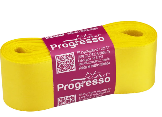 FITA CETIM PROGRESSO COR 763 amarelo gema  - 10 MTS 