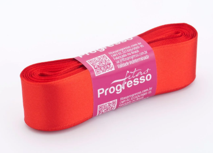 FITA CETIM PROGRESSO COR 1354 VERMELHO TOMATE  - 10 MTS 