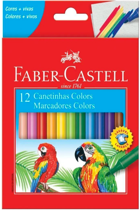 LAPIS DE COR FABER CASTELL - 12 CORES 