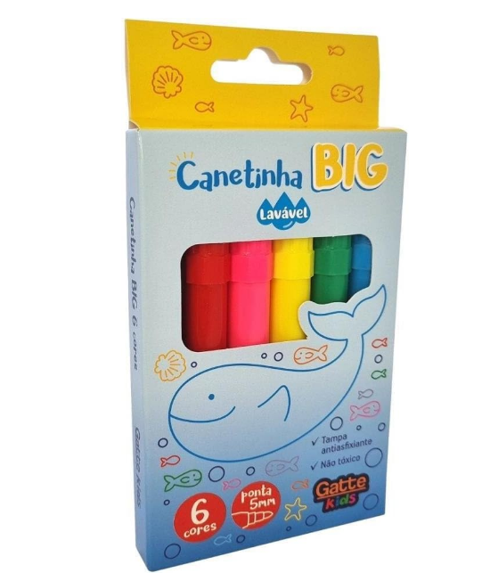 CANETINHA LAVAVEL BIG 6 CORES - NAO TOXICO - GATTE KIDS