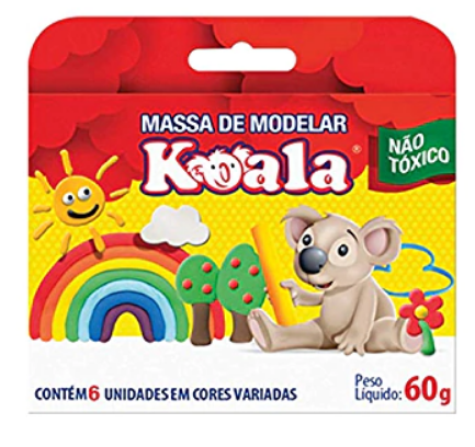 MASSINHA DE MODELAR 6 CORES  - NAO TOXICO - KOALA 
