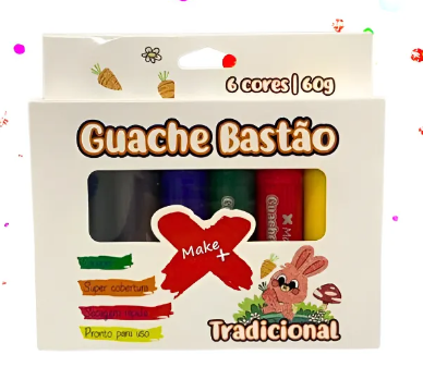 GUACHE BASTAO LAVAVEL 6 CORES - MAKE +