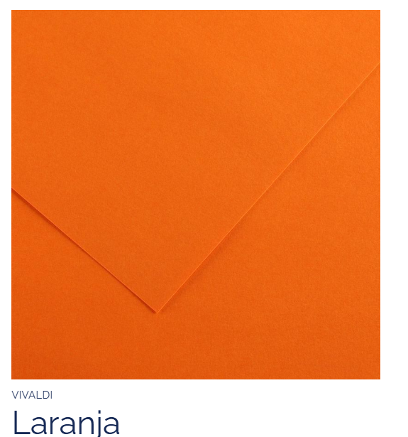 PAPEL CANSON LARANJA 185GR FOLHA A4