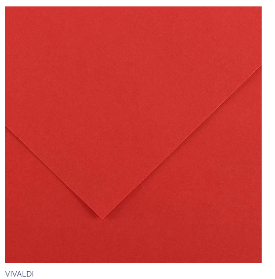 PAPEL CANSON VERMELHO ESCURO 185GR FOLHA A4