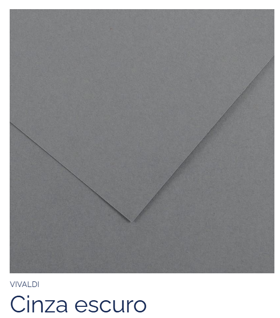 PAPEL CANSON CINZA ESCURO 185GR FOLHA A4