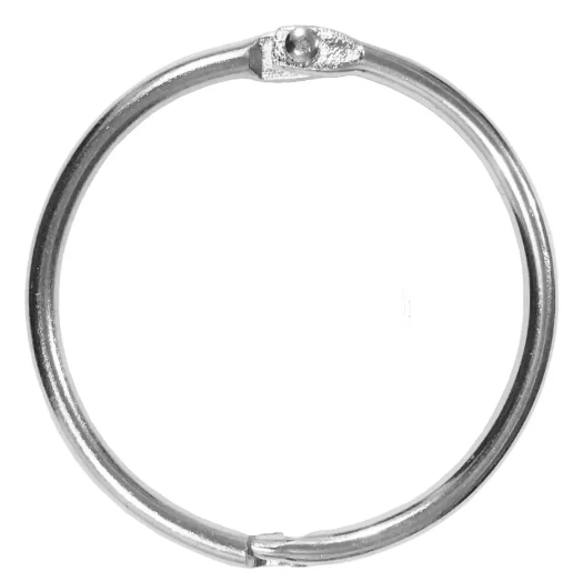 ARGOLA ARTICULADA DE FERRO NA COR PRATA 19MM COM 12 PECAS 