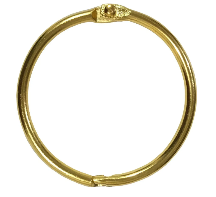ARGOLA ARTICULADA DE FERRO DOURADA 35MM COM 12 PECAS 