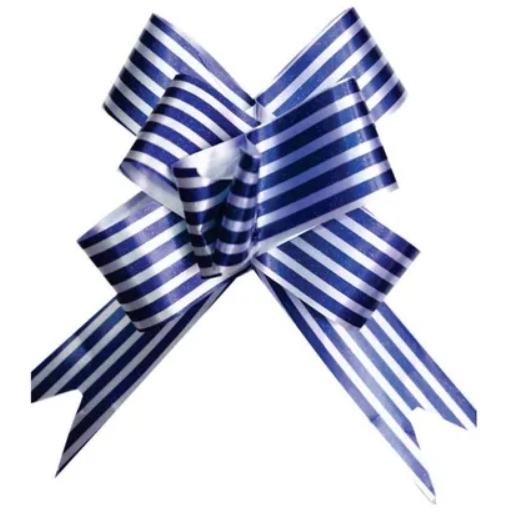 PCT DE LAÇO FACIL M COM 10 UND AZUL LISTRADO 18MM X 34CM