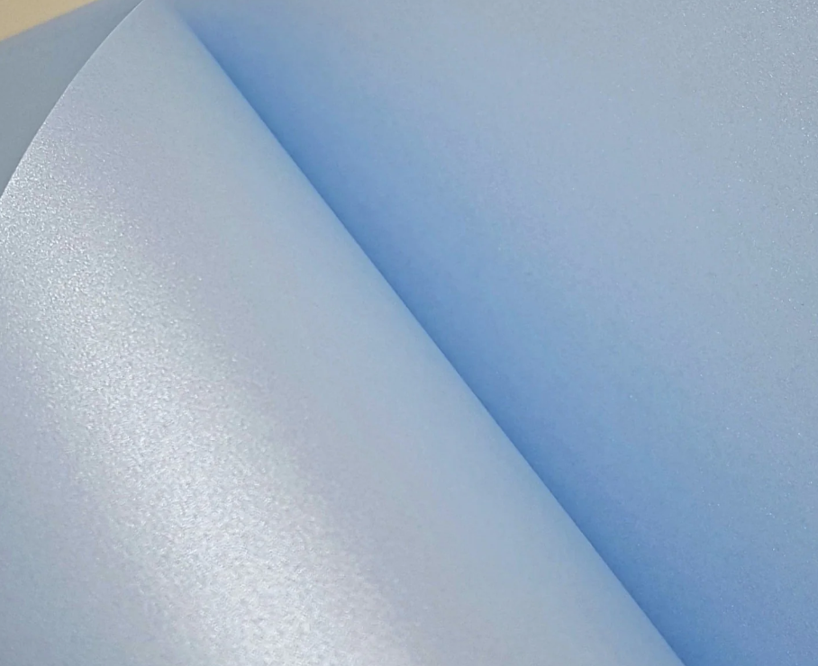 Papel Perolado liso azul A4 - 180g - und - metallik