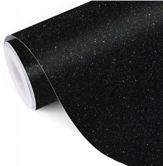 Papel Glitter Preto 180g A4 - und- Metallik
