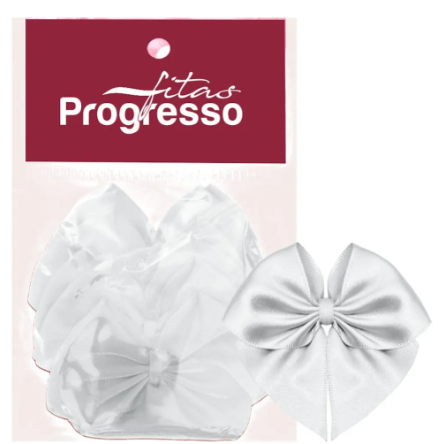 LAÇO L009 38MM PCT 6 UND COR 201 BRANCO  PROGRESSO                              