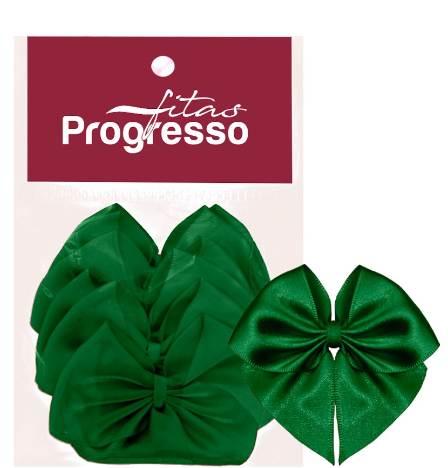LAÇO L009 38MM PCT 6 UND COR 217 VERDE  PROGRESSO                              