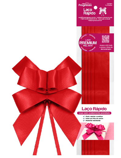 LAÇO RAPIDO COR 209 VERMELHO PCT  PROGRESSO                                    