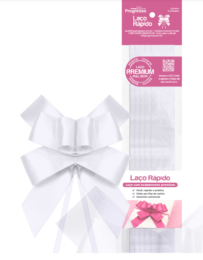 LAÇO RAPIDO 05 22MM BRANCO 201 PCT 5 UND PROGRESSO