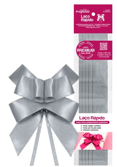 LAÇO RAPIDO 05 22MM COR 084 PRATA PCT 5 UND PROGRESSO