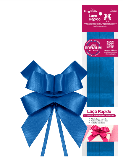 LAÇO RAPIDO 05 22MM COR 214 AZUL PCT 5 UND PROGRESSO