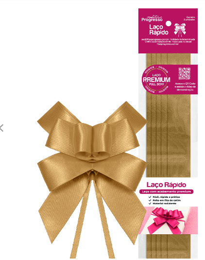 LAÇO RAPIDO 05 22MM COR 228 DOURADO PCT 5 UND PROGRESSO