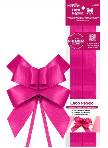 LAÇO RAPIDO 05 22MM COR 303 PINK PCT 5 UND PROGRESSO