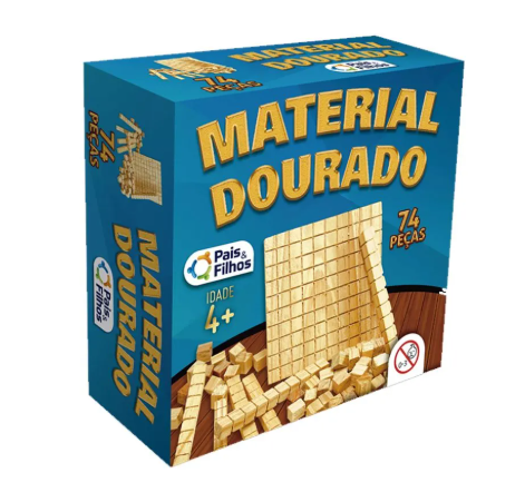 JOGO MATERIAL DOURADO 74 PECAS 