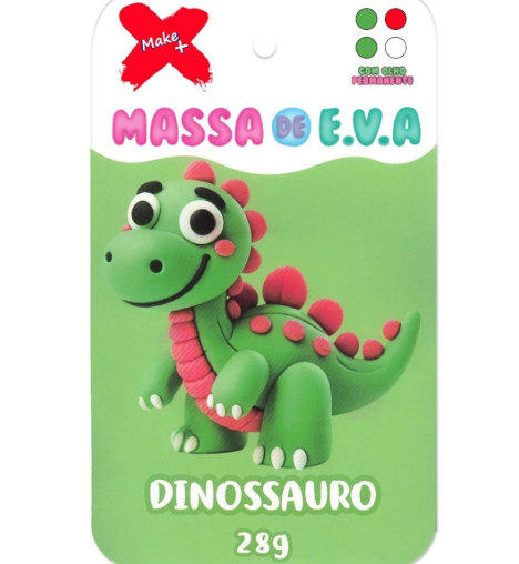 MASSA DE EVA DINOSSAURO 28GR MAKE  