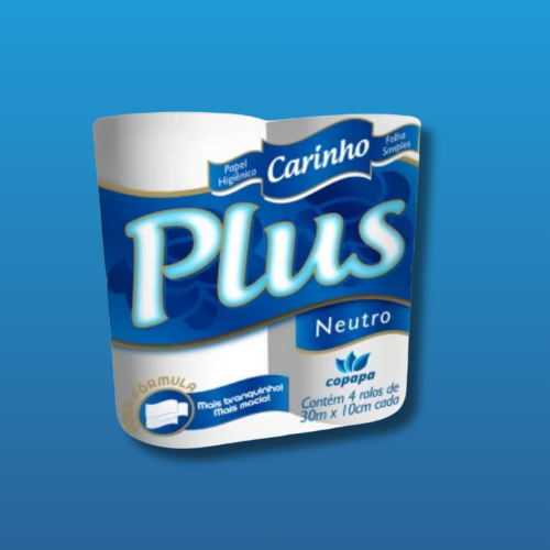 Papel Higiênico 30M Folha Simp. Carinho Plus 16x4