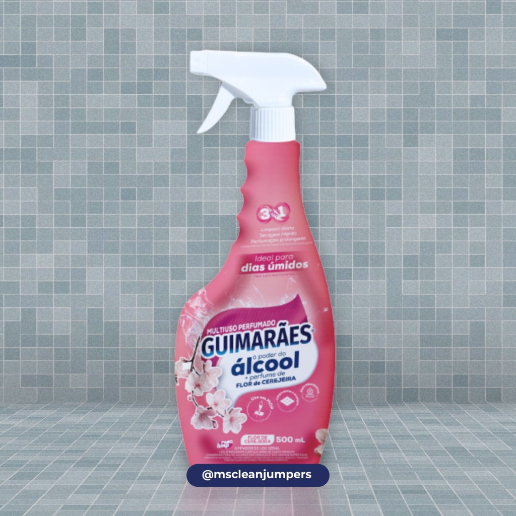 Multiuso Limpador Perfumado Guimarães Flor de cerejeira + poder do Álcool 500 ML 